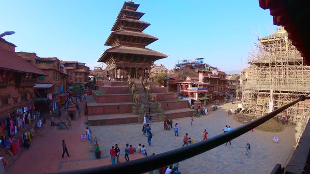 Nepalese pagoda temple in bhaktapur.