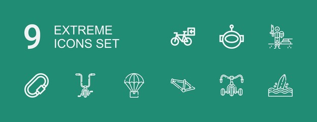 Editable 9 extreme icons for web and mobile