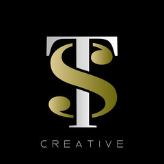 st luxury logo design vector icon