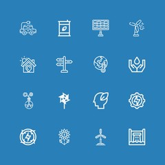 Editable 16 renewable icons for web and mobile