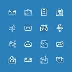 Editable 16 receive icons for web and mobile