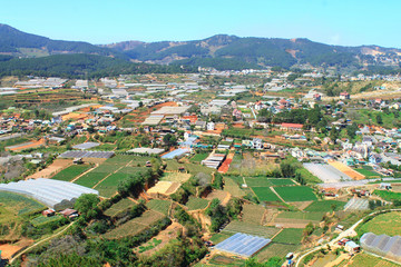 Fototapeta na wymiar View of Dalat, Vietnam. Dalat is located in the South Central Highlands of Vietnam