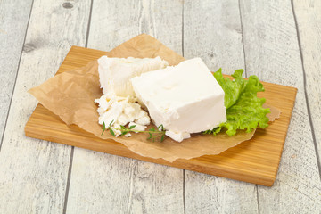 Greek traditional Feta soft cheese