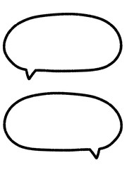 Fototapeta premium 吹き出し 枠 フレーム 丸 セリフ