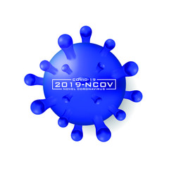 Coronavirus logo concept. Novel Coronavirus icon. COVID-19 disease image. SARS pandemic red symbol. Isolated graphic design template