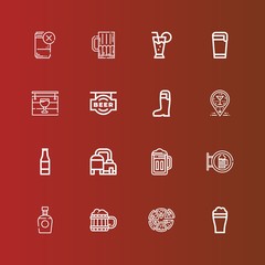 Editable 16 pub icons for web and mobile