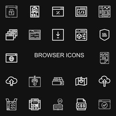 Editable 22 browser icons for web and mobile