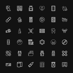 Editable 36 pain icons for web and mobile