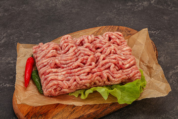 Raw Minced pork meat for cooking