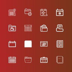 Editable 16 binder icons for web and mobile