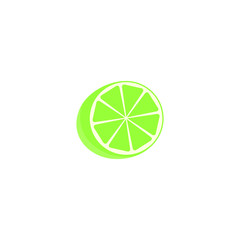 This is vector citrus fruit. Lime isolated on white background.