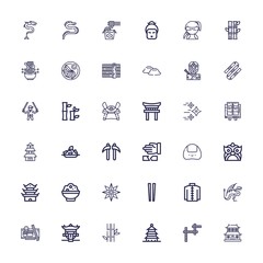 Editable 36 japanese icons for web and mobile