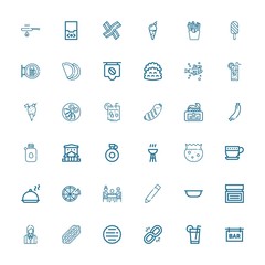 Editable 36 menu icons for web and mobile