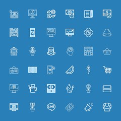 Editable 36 market icons for web and mobile