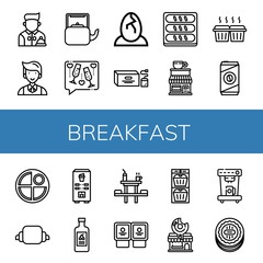 Set of breakfast icons