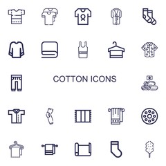 Editable 22 cotton icons for web and mobile