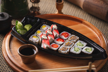 sushi boat travel take out