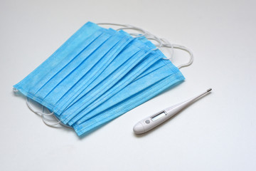 Medical mask on the white background