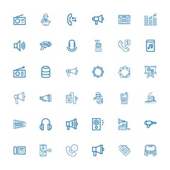 Editable 36 speaker icons for web and mobile