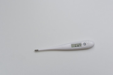Thermometer on the white background
