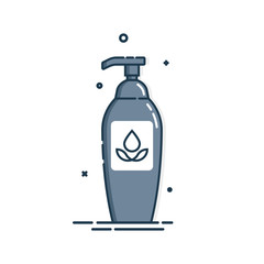 Cosmetic container. Body care hygiene. Blank package bottle. Plastic cosmetic jar product. Beauty product package. Body lotion drop. Oil, lotion, shampoo. Treatment mockup design. Outline object