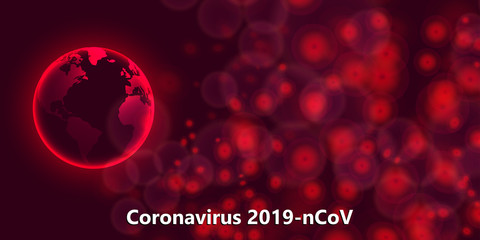 Coronavirus disease COVID-19 infection  pathogen respiratory influenza covid virus cells. New official name for Coronavirus disease named COVID-19.Vector illustration