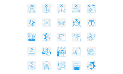 Corona Virus ,Covid-19 simple icon set