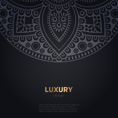 luxury mandala dark design background