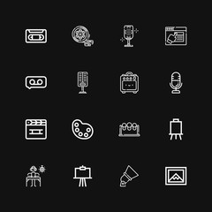 Editable 16 studio icons for web and mobile