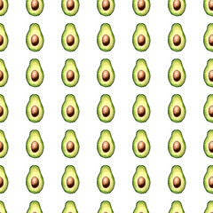 Seamless watercolor pattern with avocado. Pattern for textiles, packaging, printing, design, wrapping paper.	
