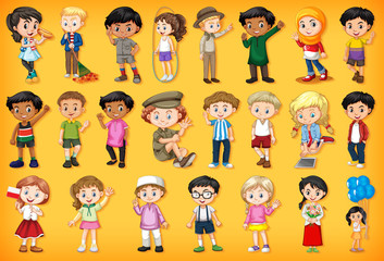 Large set of children doing different activities