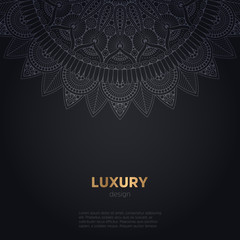 luxury mandala dark design background