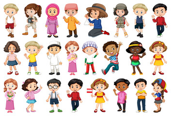 Large set of children doing different activities