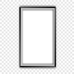 Realistic black frame with shadows. For photos and other pictures. Also suitable for presentation