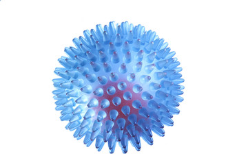 coronavirus white background isolated, micro object virus molecule bacterium model