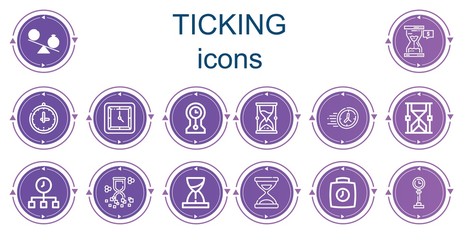Editable 14 ticking icons for web and mobile