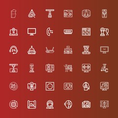 Editable 36 tech icons for web and mobile