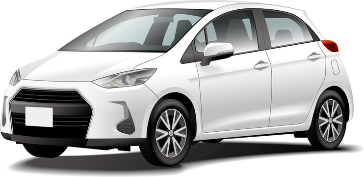Car illustration compact car 自動車イラスト コンパクトカー