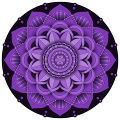 Mandala pattern design on white background