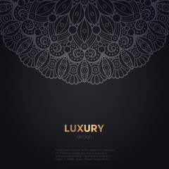 luxury mandala dark design background