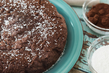 coconut and cocoa cake