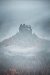 Sächsische Schweiz im Nebel Nr1