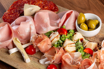 details of selected sliced meat