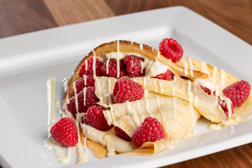 details of tasty vanilla pan cakes