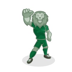 Lion cartoon mascot design illustration