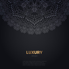 Obraz na płótnie Canvas luxury mandala dark design background
