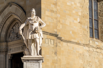 Arezzo, Tuscany, Italy, Statue of grand duke of Tuscany, Ferdinando I de Medici