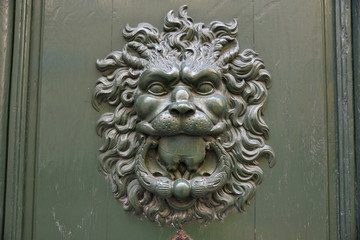 Heurtoir de porte &agrave; t&ecirc;te de lion