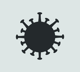 virion of Corona-virus. Vector. Coronavirus Bacteria Cell Icon, 2019-nCoV Novel Coronavirus Bacteria. No Infection and Stop Coronavirus Concepts. Dangerous Coronavirus Cell in China. Corona virus icon