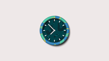 White background blue army design clock,army clock icon